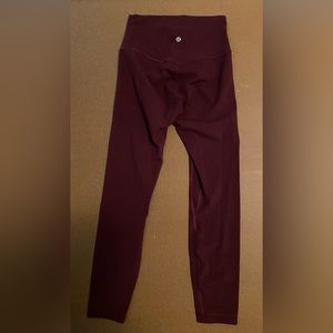 Lululemon Burgundy Wine Align Leggings, Size 4